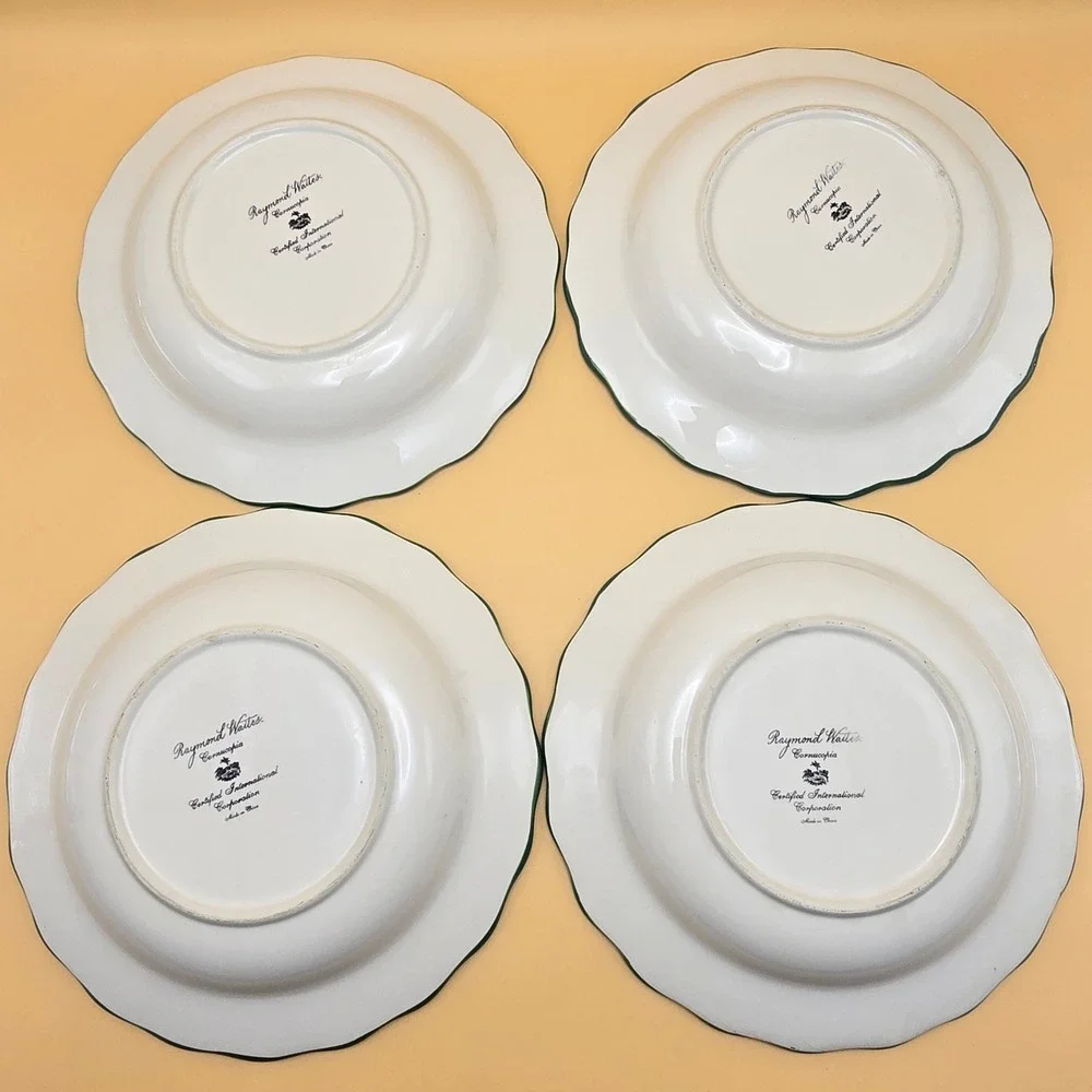 Raymond Waites Cornucopia Pasta Bowls Certified International Set of 4 Fruit